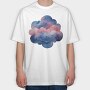 Watercolor Clouds Galaxy, Tricou Oversize Barbati (Unisex)