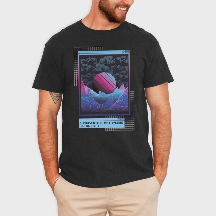 Metaverse Quote Vaporwave, Tricou Barbati (Unisex)