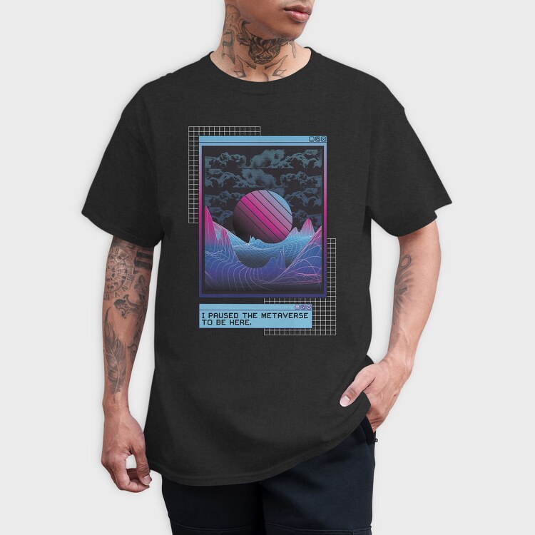 Metaverse Quote Vaporwave, Tricou Barbati (Unisex)
