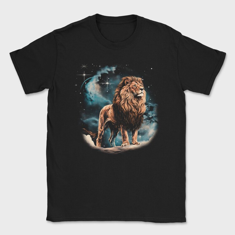 Lion Night Stars, Tricou Barbati (Unisex)