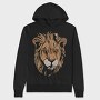 Lion Grunge, Hanorac Oversize Barbati (Unisex)