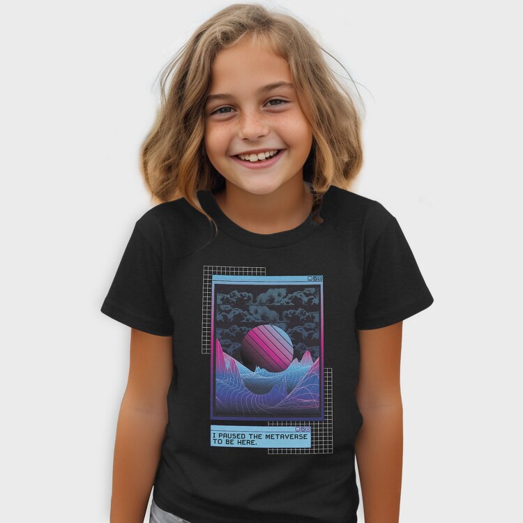 Metaverse Quote Vaporwave, Tricou Copii