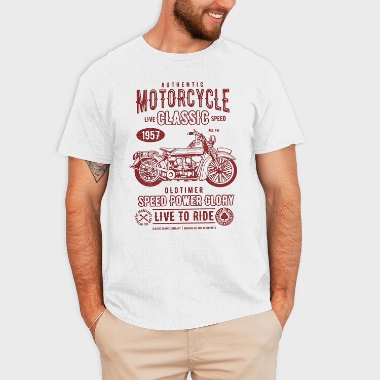 Motorcycle Classic, Tricou Barbati (Unisex)