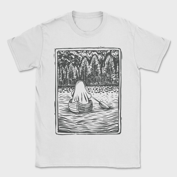 Lino Art Ghost Boat, Tricou Barbati (Unisex)