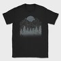 Lineal Mountains Pine Trees, Tricou Barbati (Unisex)