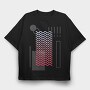 Abstract Waves Geometric, Tricou Oversize Barbati (Unisex)