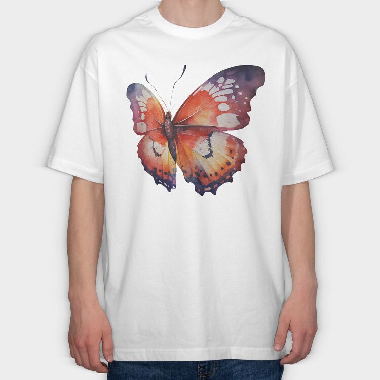 Watercolor Butterfly, Tricou Oversize Barbati (Unisex)