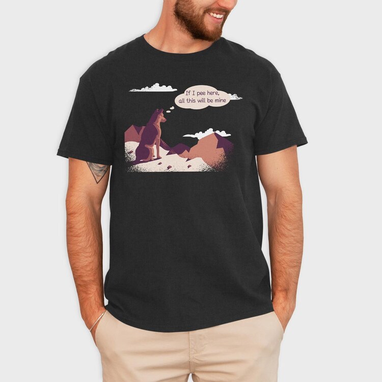 If I Pee Here Dog, Tricou Barbati (Unisex)