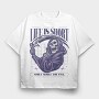 Life Is Short Smile While You Can, Tricou Oversize Barbati (Unisex)