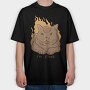 Im Fine Meme Cat, Tricou Oversize Barbati (Unisex)