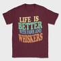 Life Is Better With Paws and Whiskers, Tricou Barbati (Unisex)
