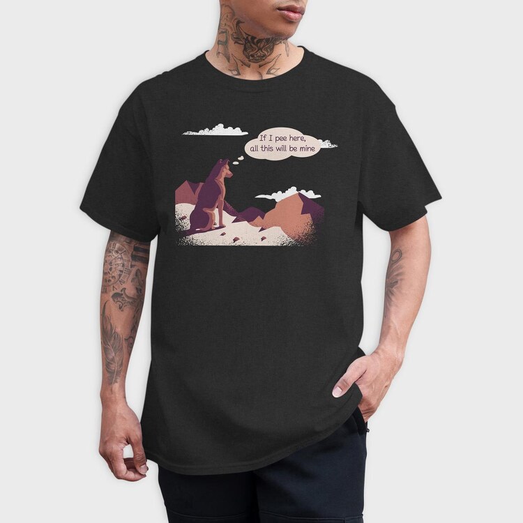 If I Pee Here Dog, Tricou Barbati (Unisex)
