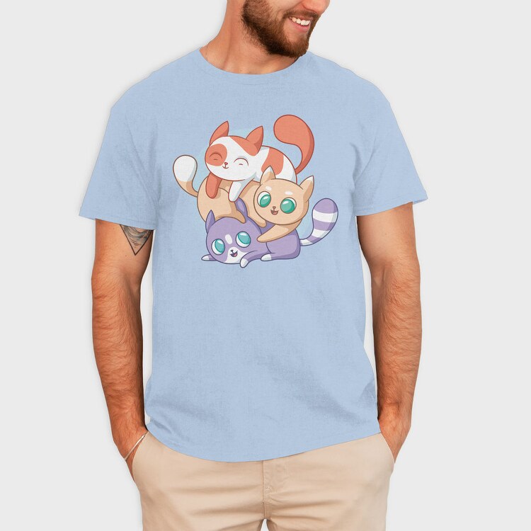 Cute Cats Playing, Tricou Barbati (Unisex)