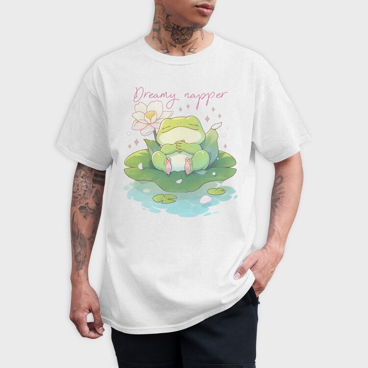 Adorable Frog Animal Dreamy Napper, Tricou Barbati (Unisex)
