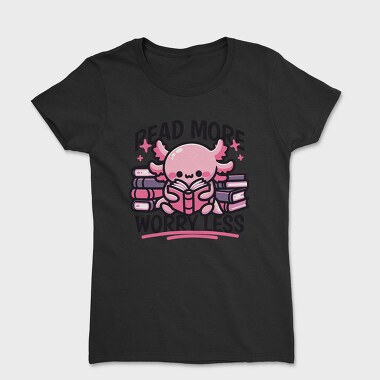 Cute Axolotl Reading, Tricou Femei