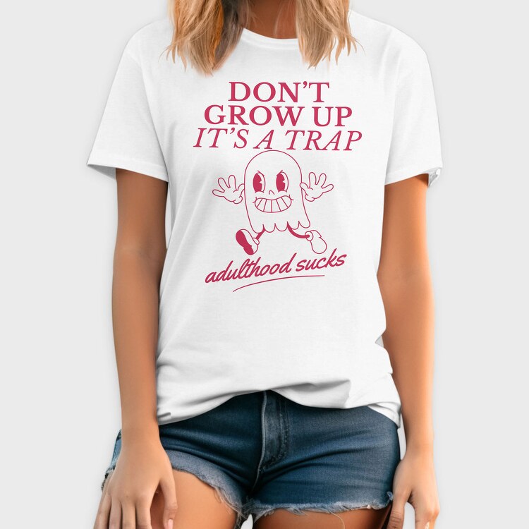 Adulthood Trap Adulthood Sucks Nc, Tricou Barbati (Unisex)