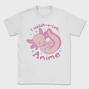 Cute Baby Axolotl Anime I Whatch O Lotl, Tricou Barbati (Unisex)