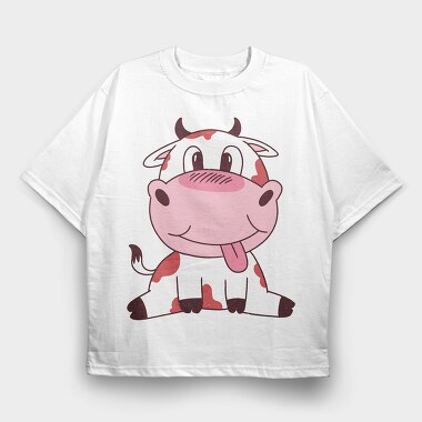 Cute Baby Cow, Tricou Oversize Barbati (Unisex)