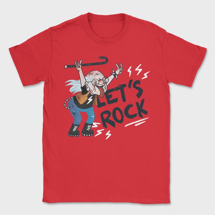 Lets Rock Grandpa, Tricou Barbati (Unisex)