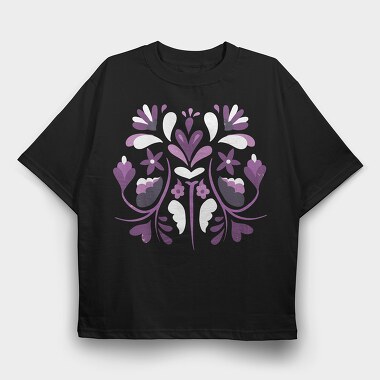 Floral 05, Tricou Oversize Barbati (Unisex)