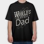 Worlds Okayest Dad Quote, Tricou Oversize Barbati (Unisex)