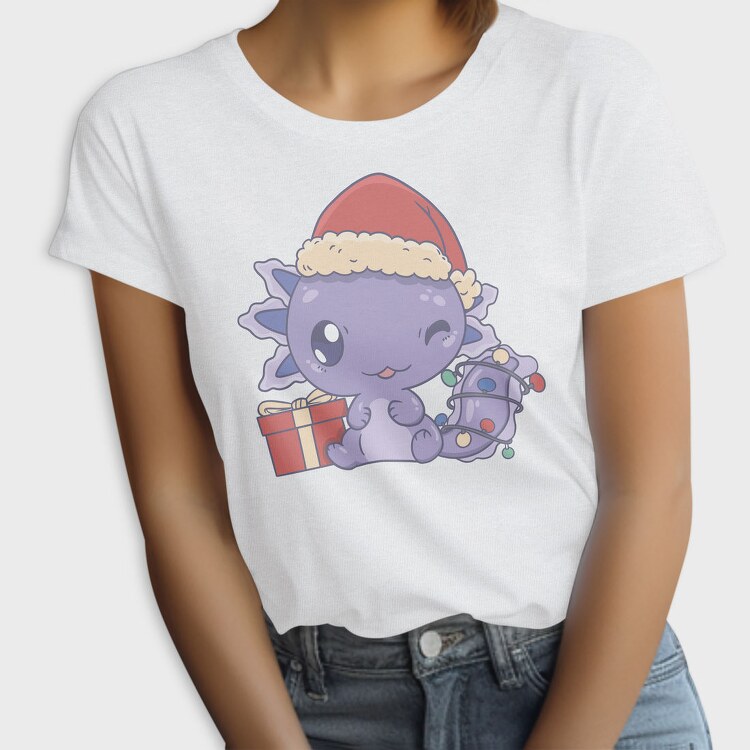 Cute Christmas Axolotl, Tricou Femei