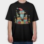 Watercolor Christmas Monster, Tricou Oversize Barbati (Unisex)