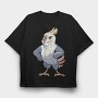 Indignant Cockatiel, Tricou Oversize Barbati (Unisex)