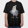 Indignant Cockatiel, Tricou Oversize Barbati (Unisex)