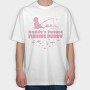 Cute Child Fishing Pink Daddy S Future Fishing Buddy Girl, Tricou Oversize Barbati (Unisex)