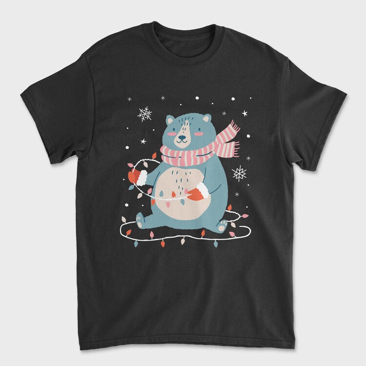Cute Christmas Bear, Tricou Barbati (Unisex)