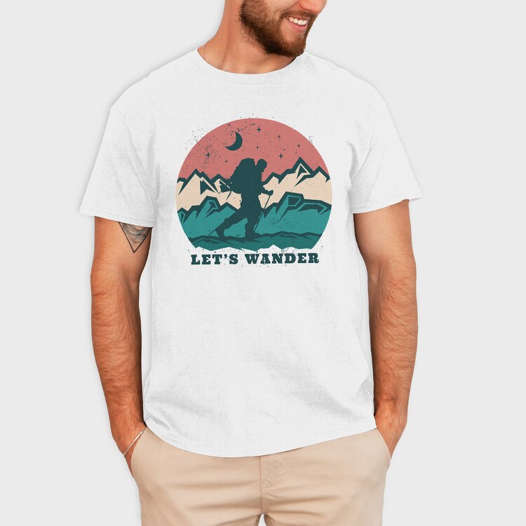 Adventure Wander Mountain Lets Wander, Tricou Barbati (Unisex)