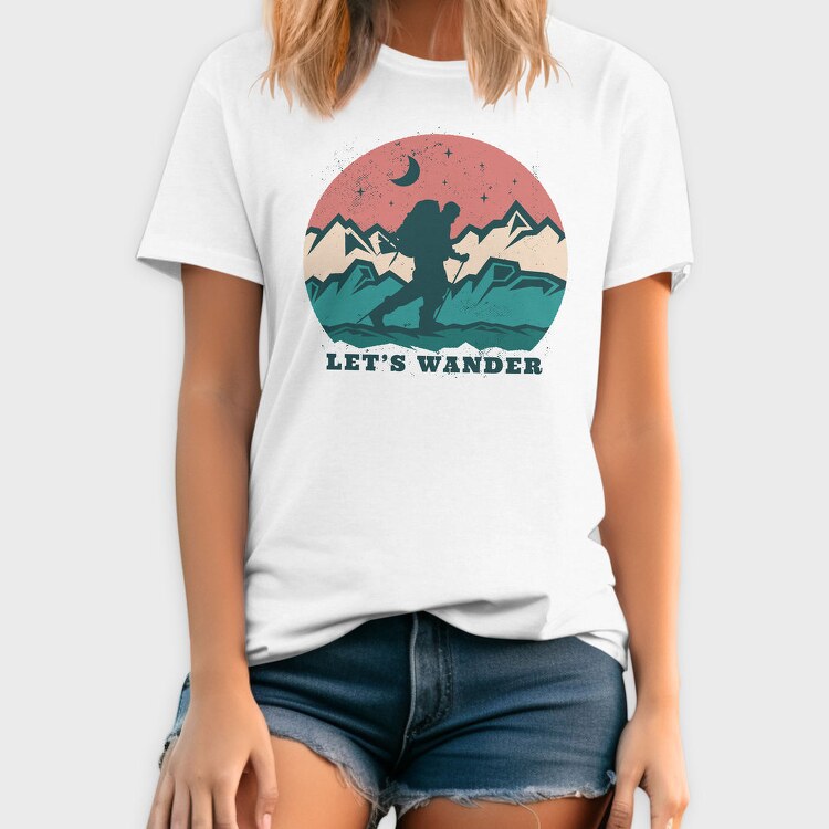 Adventure Wander Mountain Lets Wander, Tricou Barbati (Unisex)