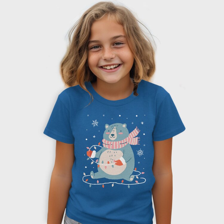 Cute Christmas Bear, Tricou Copii