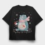 Cute Christmas Bear, Tricou Oversize Barbati (Unisex)