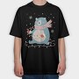 Cute Christmas Bear, Tricou Oversize Barbati (Unisex)
