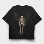 Floral Butterfly Skeleton, Tricou Oversize Barbati (Unisex)