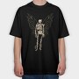 Floral Butterfly Skeleton, Tricou Oversize Barbati (Unisex)
