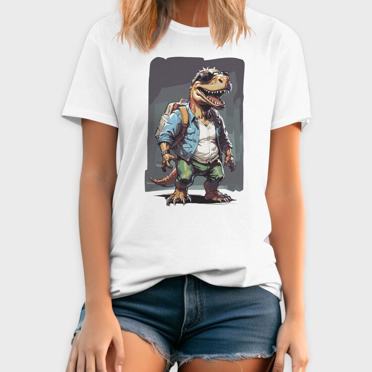 Adventurous Dinosaur T Rex, Tricou Barbati (Unisex)