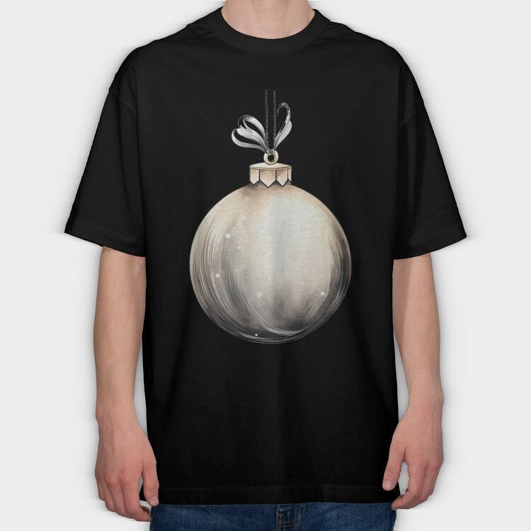 Watercolor Christmas Ball, Tricou Oversize Barbati (Unisex)