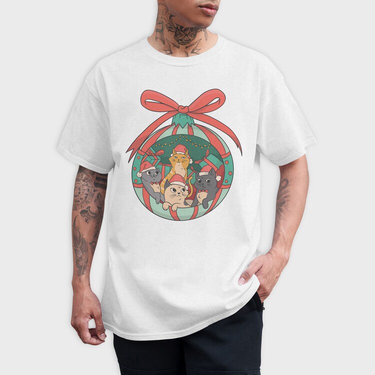 Cute Christmas Cats, Tricou Barbati (Unisex)