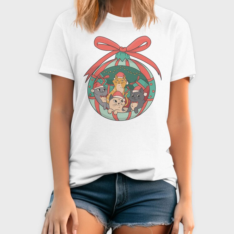 Cute Christmas Cats, Tricou Barbati (Unisex)