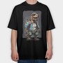 Adventurous Dinosaur T Rex, Tricou Oversize Barbati (Unisex)