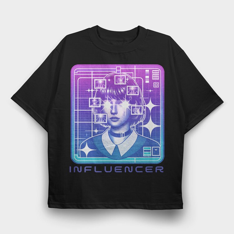 Influencer Digital, Tricou Oversize Barbati (Unisex)