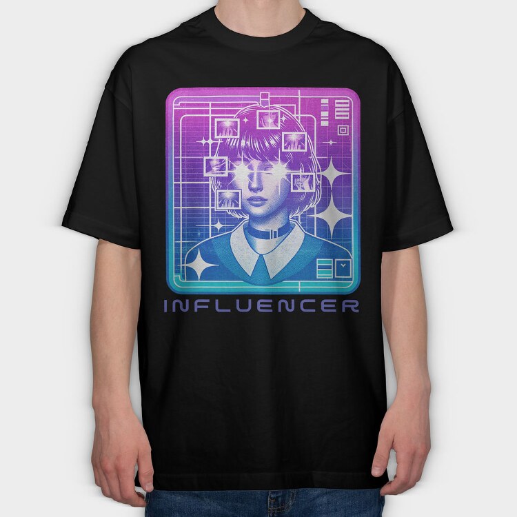 Influencer Digital, Tricou Oversize Barbati (Unisex)