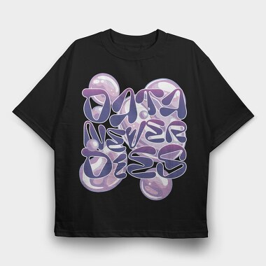 Y3K Data Never Dies Bubbles, Tricou Oversize Barbati (Unisex)