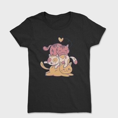 Cute Cat Pile, Tricou Femei