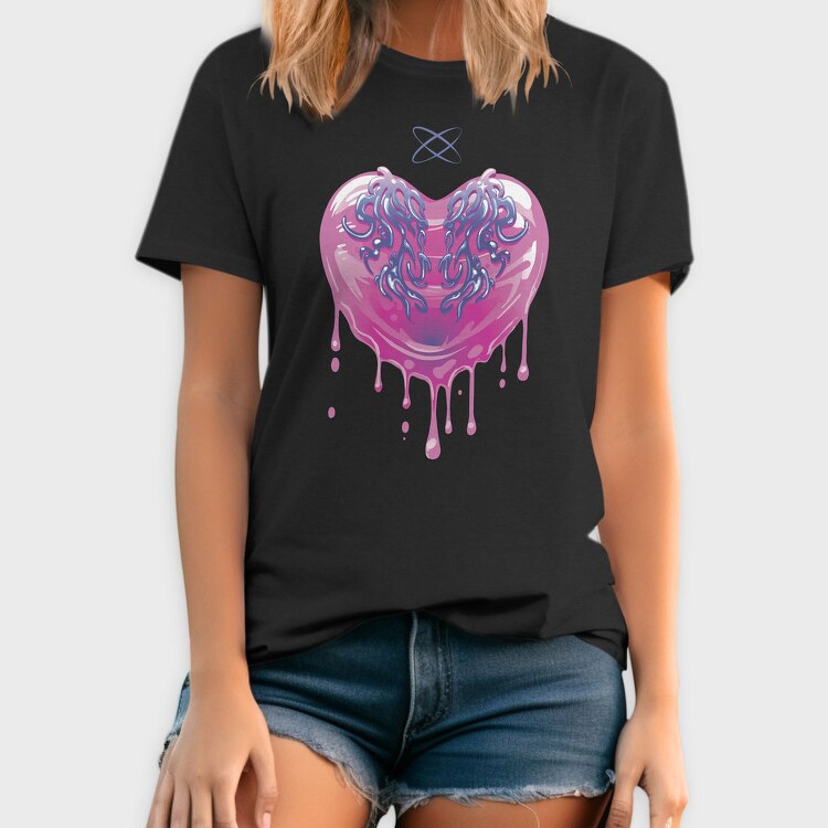 Y3K Dripping Heart Melt, Tricou Barbati (Unisex)