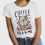 Cute Coffee Tea Cat Bar, Tricou Femei