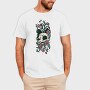Floral Cat Skull Flowers, Tricou Barbati (Unisex)